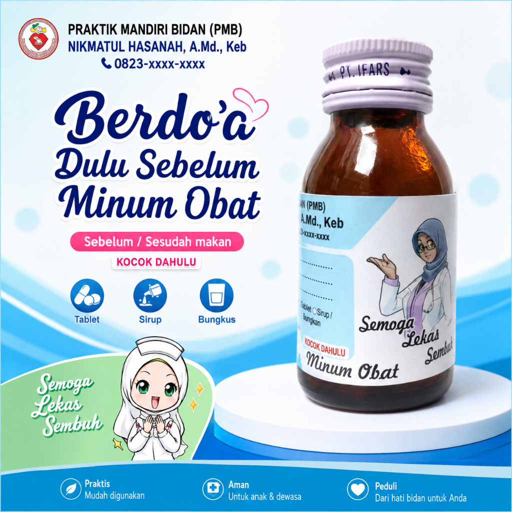 Label obat syrup / label obat sirup / stiker obat / stiker obat syrup / stiker obat sirup  custom