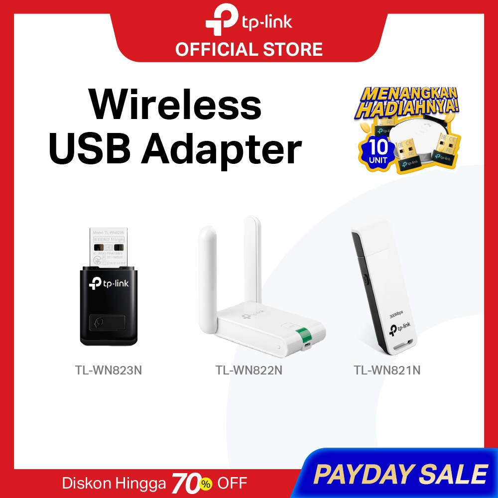 TP-Link TL-WN823N | 300Mbps | Mini Wireless Wi-Fi N USB Adapter | WiFi Receiver | WN822N/WN821N