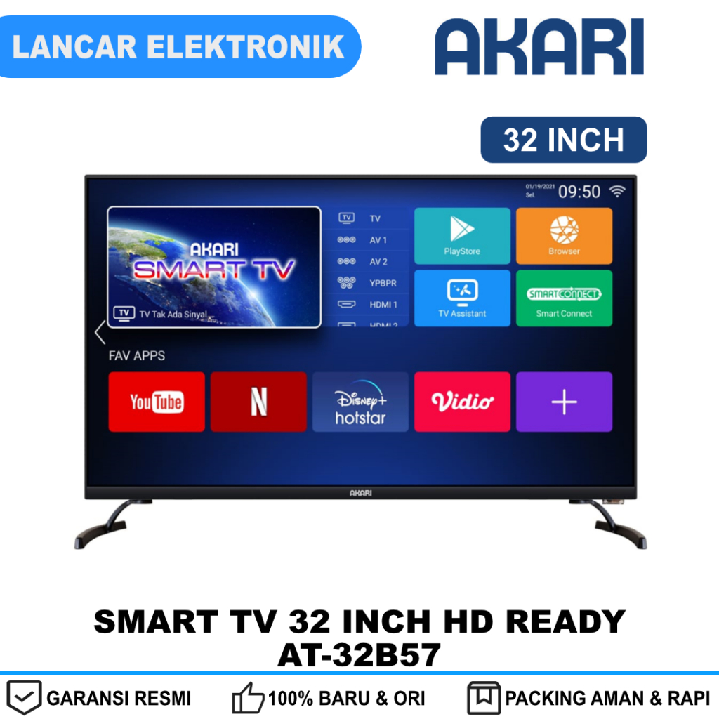 Smart TV 32 Inch Akari HD Ready AT-32B57