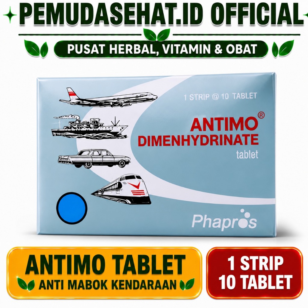ANTIMO Tablet dewasa & anak original- Mengatasi Mabuk Perjalanan |box & eceran