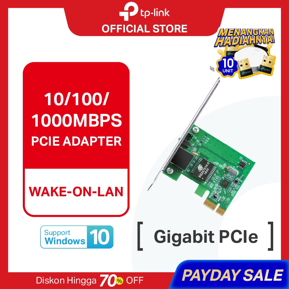 TP-Link TG-3468 | Gigabit PCI Network Adapter |10/100/1000Mbps | Plug & Play | Nway Auto-Negotiation