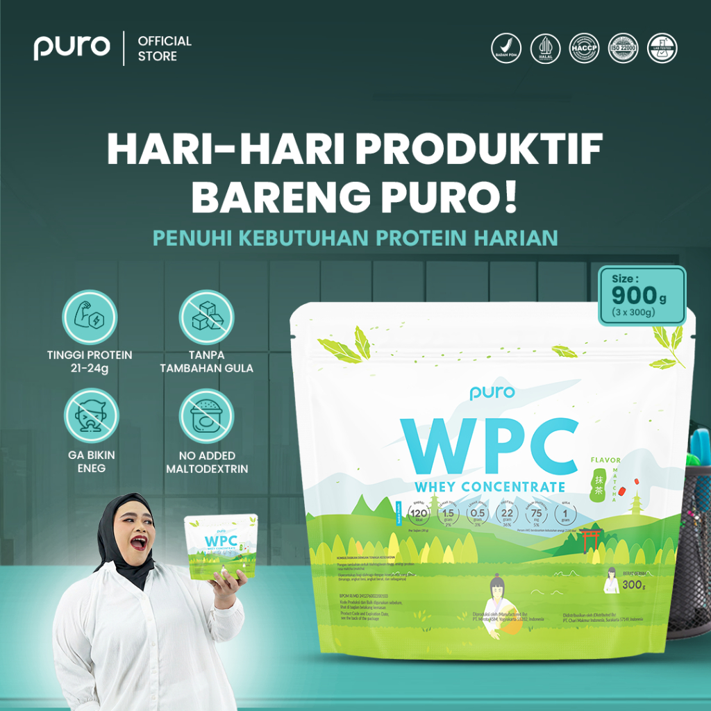PURO WPC WPRO Whey Protein Concentrate 900g