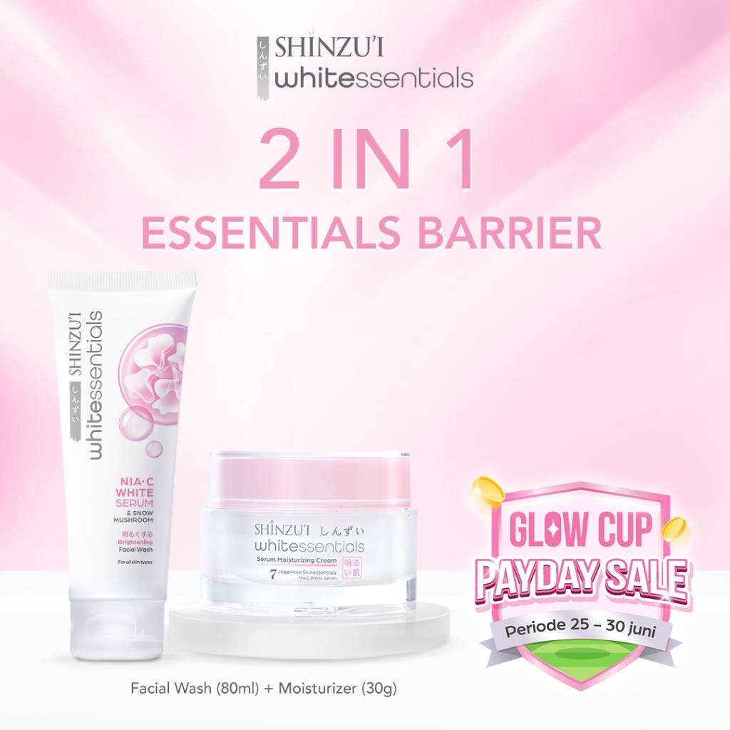 Shinzui Whitessentials Barrier ( 1 pcs Shinzui Facial Wash 80 ml, 1 pcs Shinzui Moisturizer 30 gr ) 