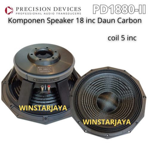 Komponen Speaker 18 inc DAUN CARBON Speaker Komponen 18 inc Speaker PD1880-II daun carbon COIL 5 inc