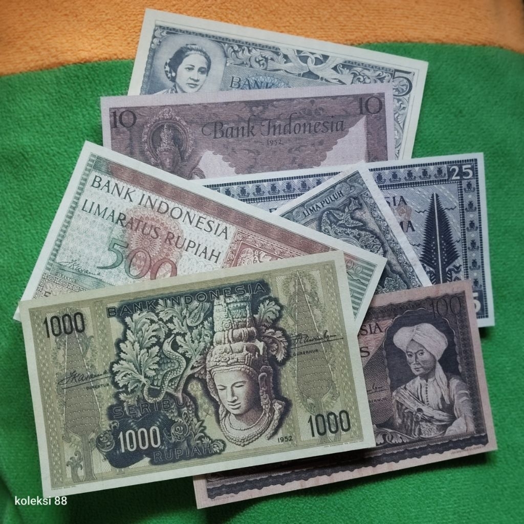 set lengkap uang seri budaya 1952 repro