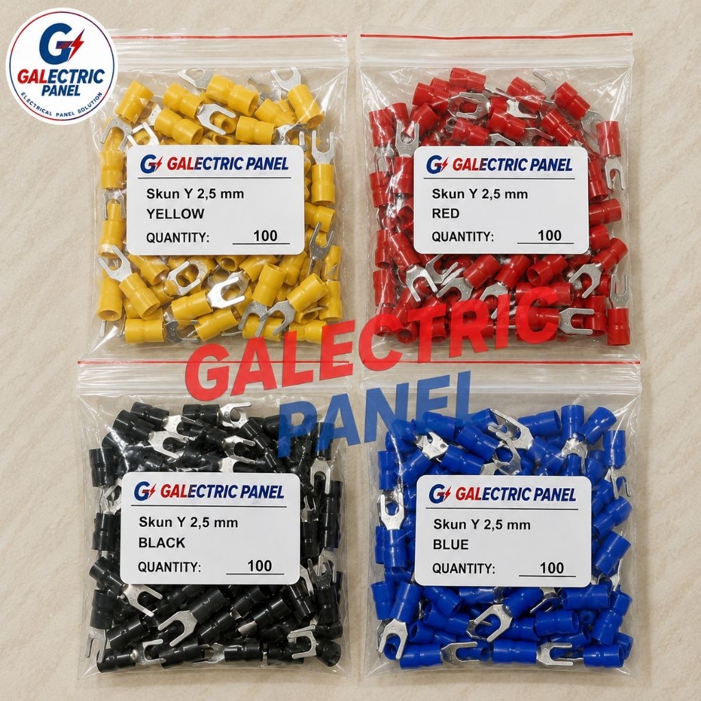 Skun Y Skun Garpu Skun Kabel 2,5 mm Y 2,5-3 / Y 2,5-4