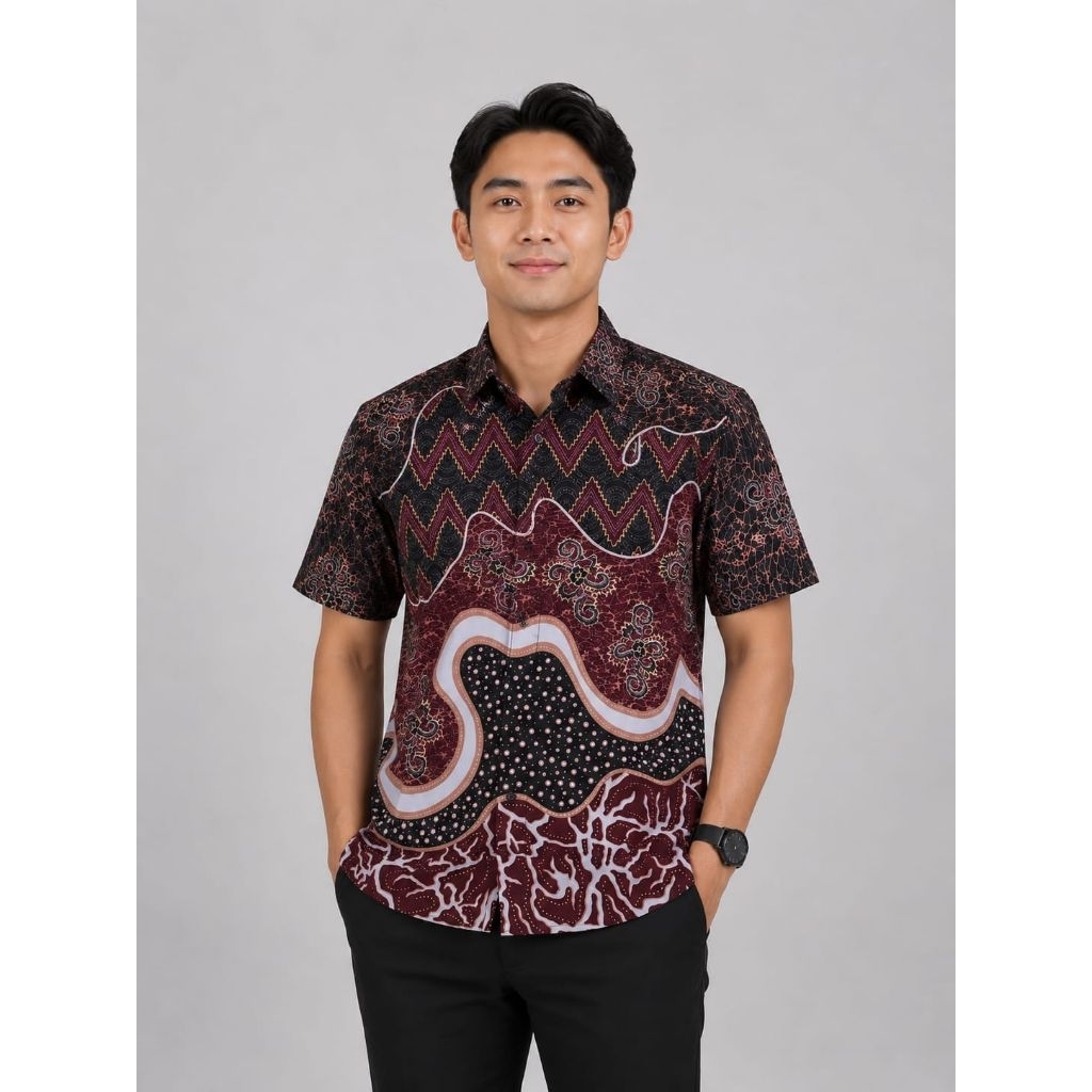 Batik Lengan Pendek Lapisan Furing Batik Lengan Pendek Furing pria