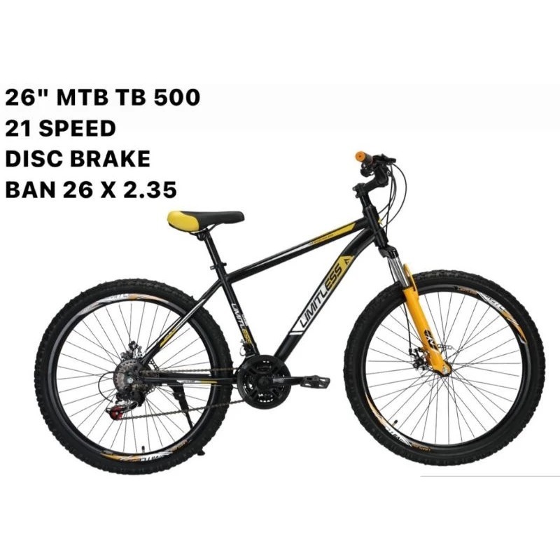 SEPEDA 26 MTB LIMITLESS TB-500 DISC