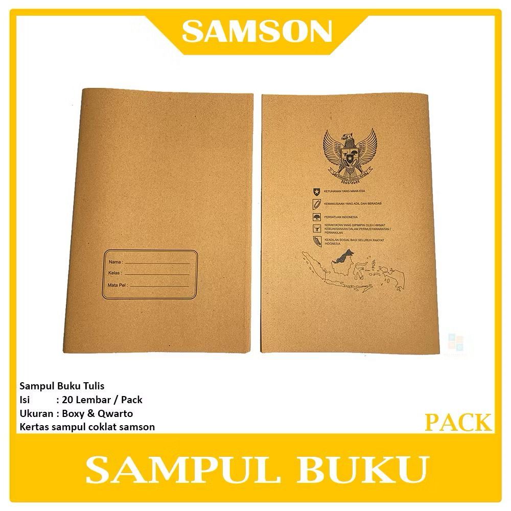 Sampul Buku Kertas Coklat Kopi Tebal/Tipis isi 20 Lembar