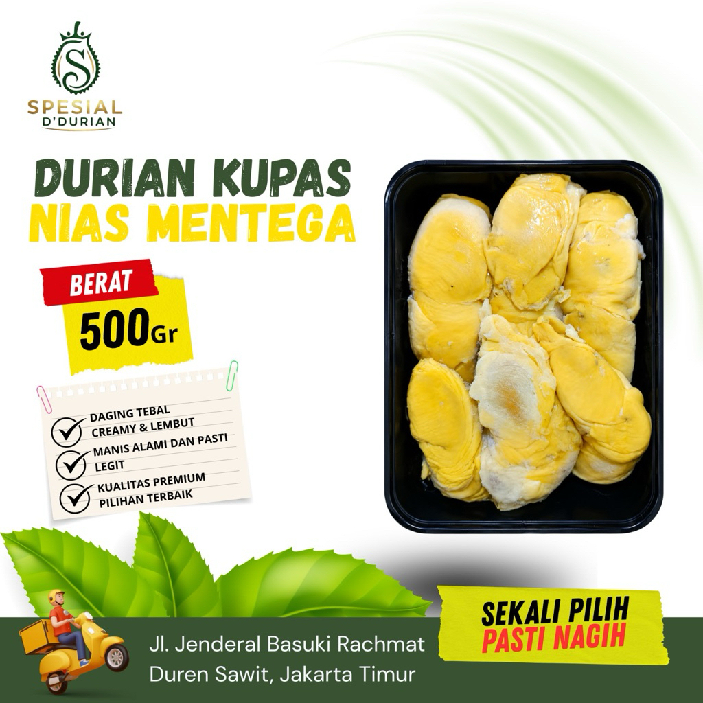 DURIAN NIAS MENTEGA / DURIAN DURIAN NIAS MENTEGA ASLI / DURIAN NIAS MENTEGA PREMIUM 500gr DAN 900gr