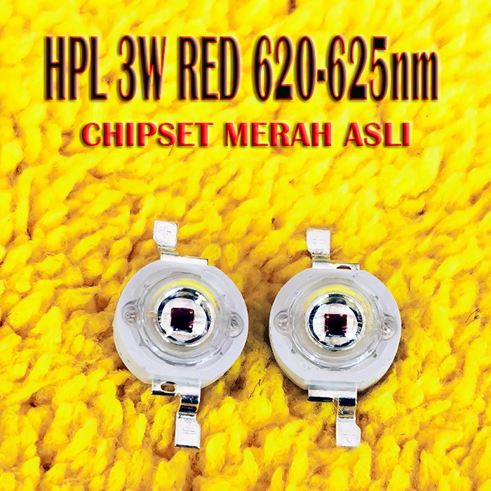 SALE...  HPL LED 3 WATT RED 620-625nm ( NON PCB ) SUPER BRIGHT AQUASCAPE
