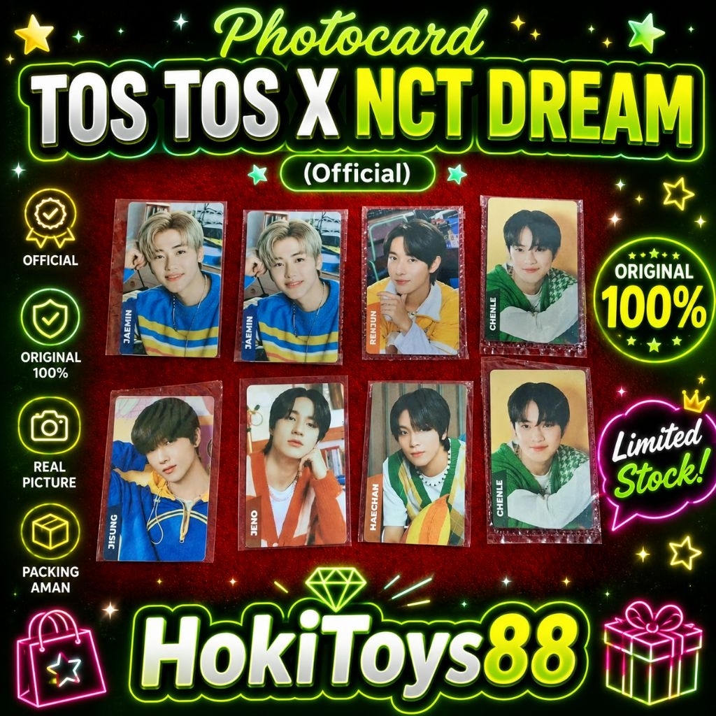 Photocard TOS TOS X NCT DREAM  Jaemin, Renjun, Chenle, Jisung, Jeno, Haecan (Official) Original 100%
