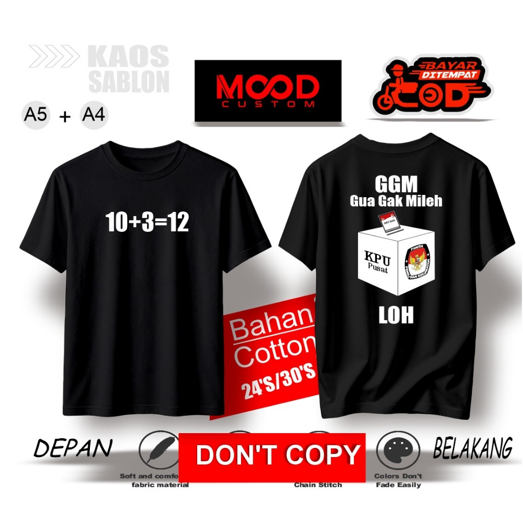 KAOS DESAIN SUKA SUKA KPU