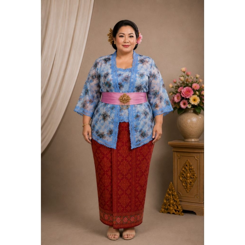 Kebaya Sifon Bunga/Kebaya Jumbo/Kebaya Sifon/Kebaya Motif Bunga