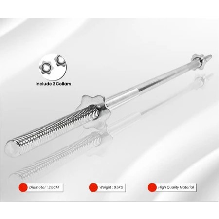 Stick Barbell Angkat Beban Stick Straight Bar 200cm Diameter 2,5cm