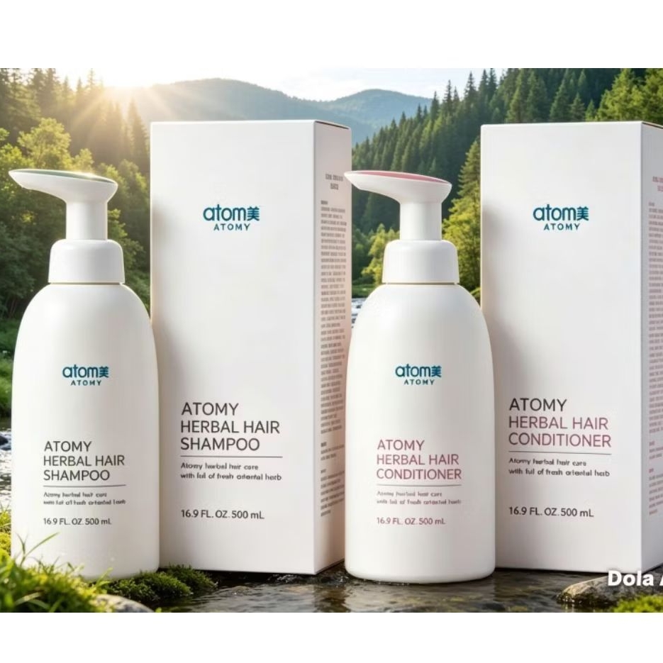 HERBAL HAIR KOREA - SHAMPOO & CONDITIONER 500 m - ATOMY