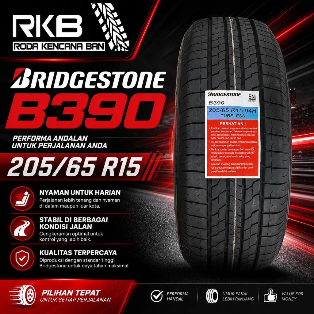 Bridgestone 205/65 R15 B390 Ban Mobil Orinya Innova