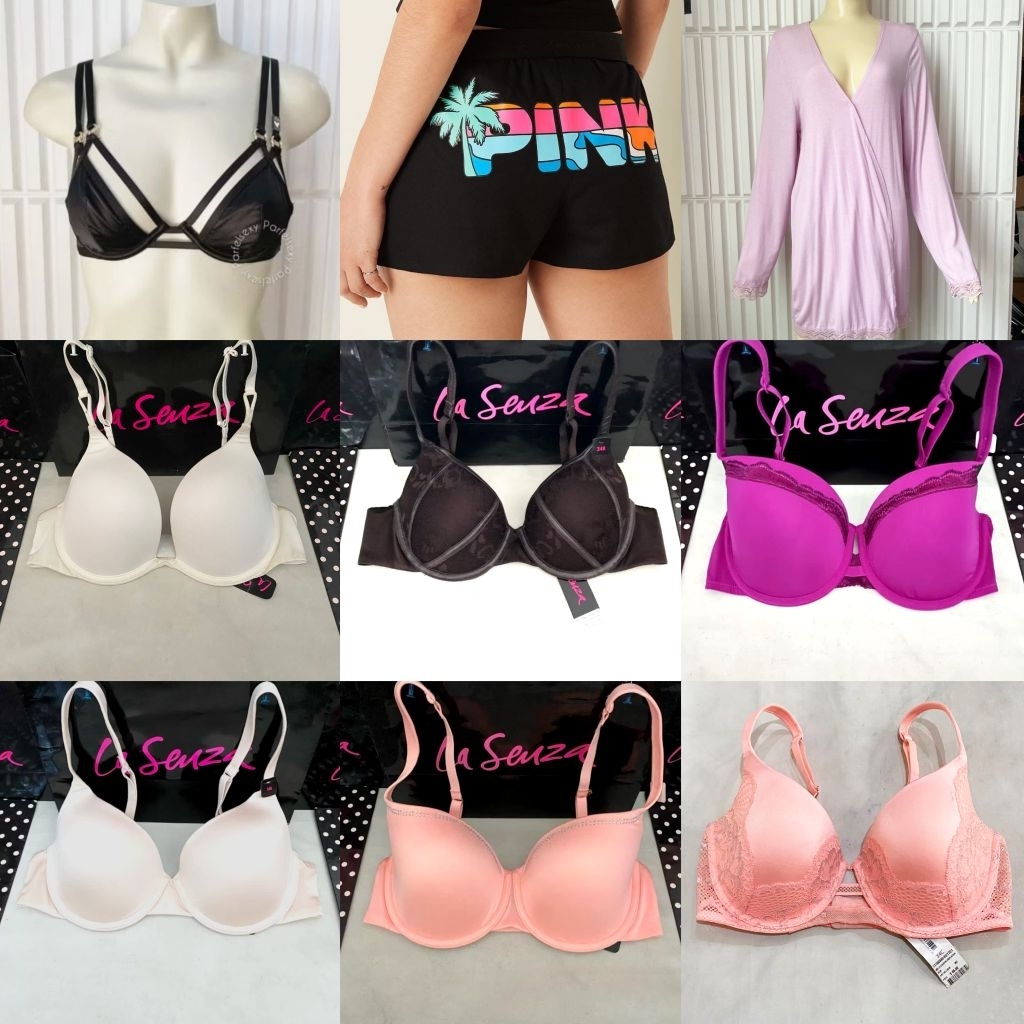 DEFFECT SALE ( NO KOMPLAIN ) VICTORIA SECRET PANTY & LA SENZA REMIX COTTON NO PUSH UP HELLO SUGAR PU