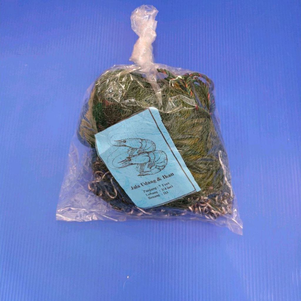 Jala lempar bahan benang Nilon untuk ikan dan udang panjang 2 meter lubang 3/4 inchi