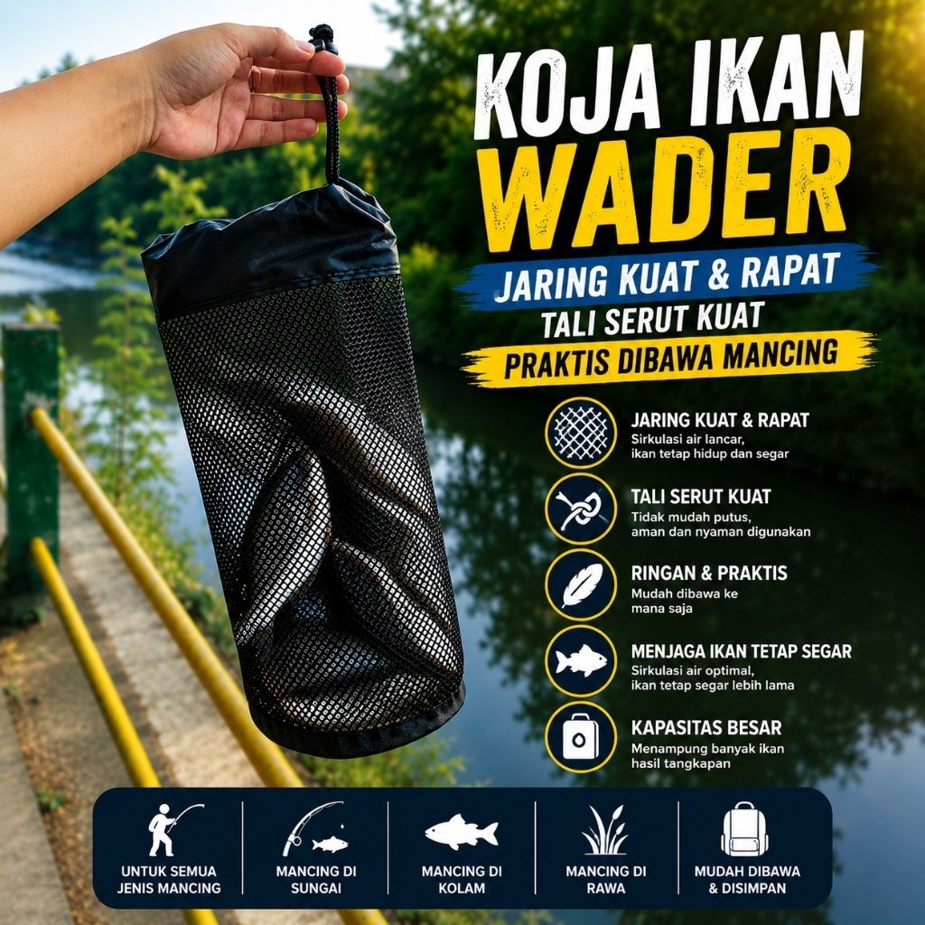 Wadah ikan wader pancing | keramba ikan | koja untuk tempat ikan