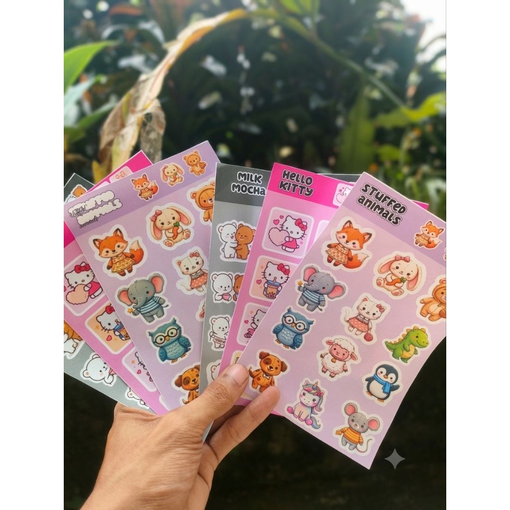 Sticker tempel gambar lucu kartun / sticker lucu anak