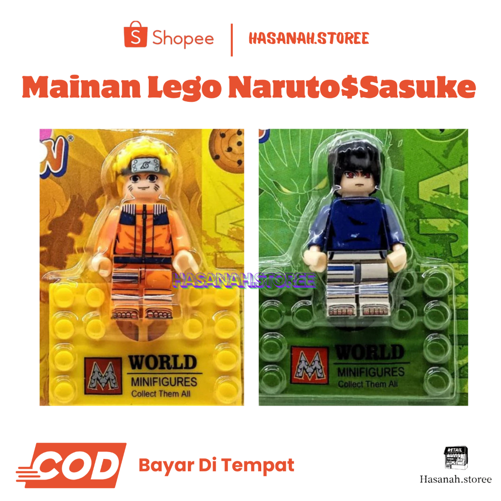 Mainan Anak Brick Action Mini Figure Naruto & Sasuke / Lego Naruto Sasuke Satuan Bisa Pilih Motif / 