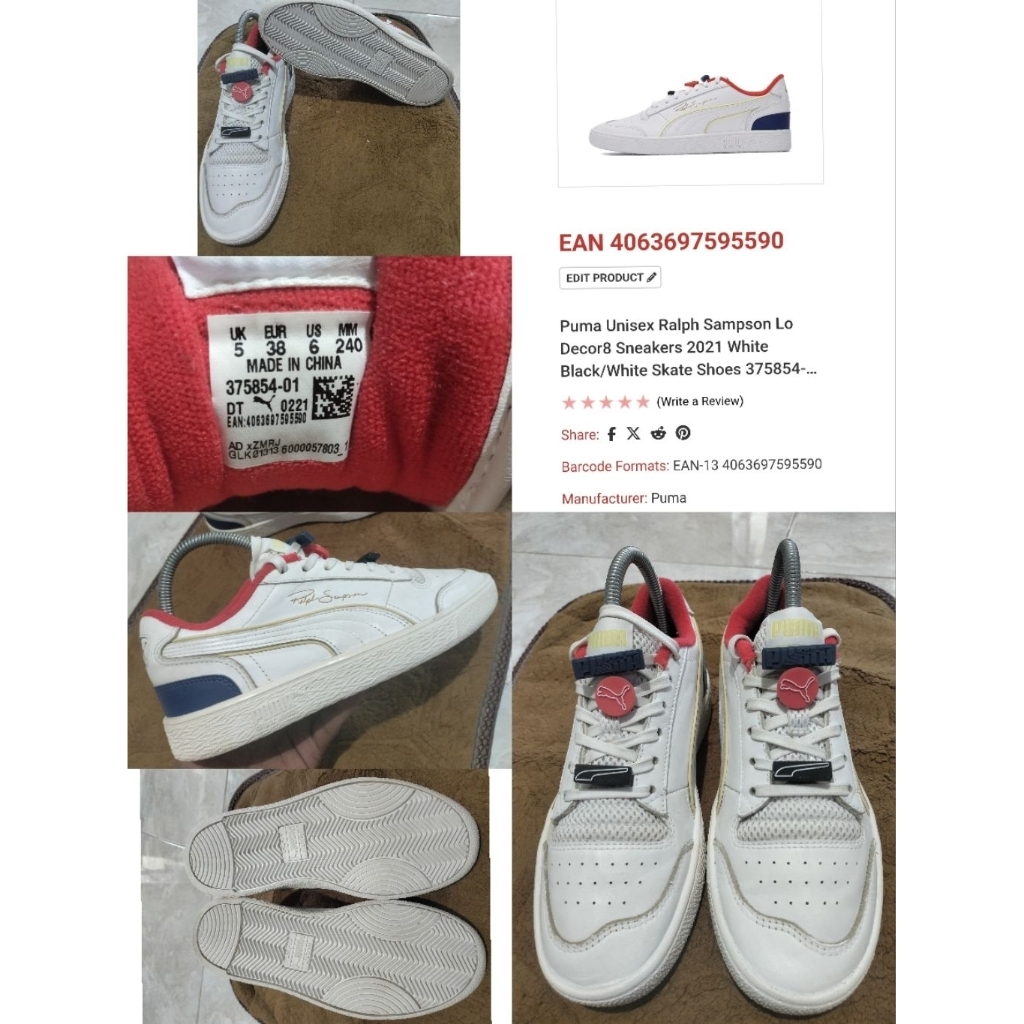 Sepatu Preloved Second Original Puma Majesty Cushion Low 'Ralph Simpson' Size 38