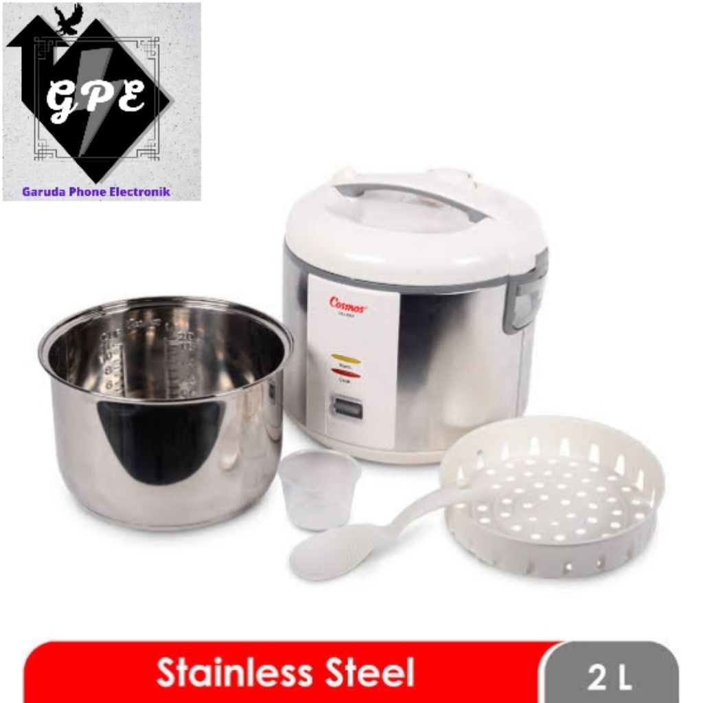 Rice Cooker Cosmos 2 Liter Stainless steel