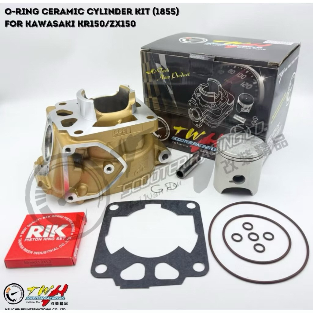 BLOK CYLINDER BLOK GOLD CERAMIC TWH RACING NINJA R SS RR NEW OLD ZX150 CBU ORIGINAL TWH RACING