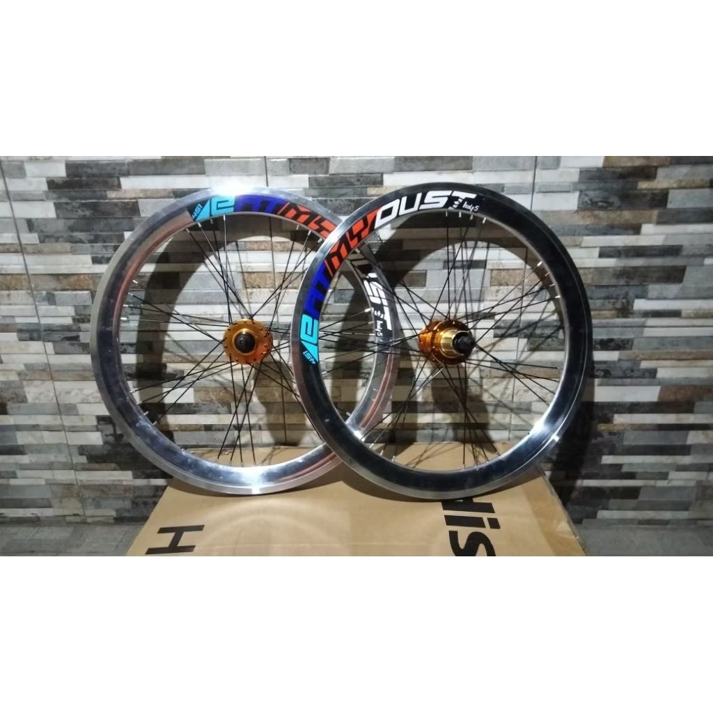 wheelset 20 plus 451 jangkrik discbrake/rim brake