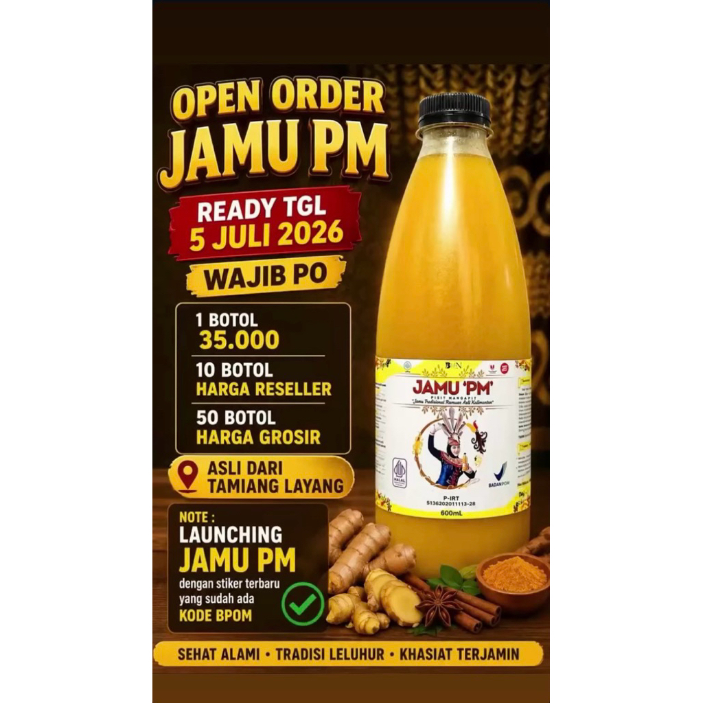 Jamu Pisit Mangapit (jamu PM) ready 5 Juli