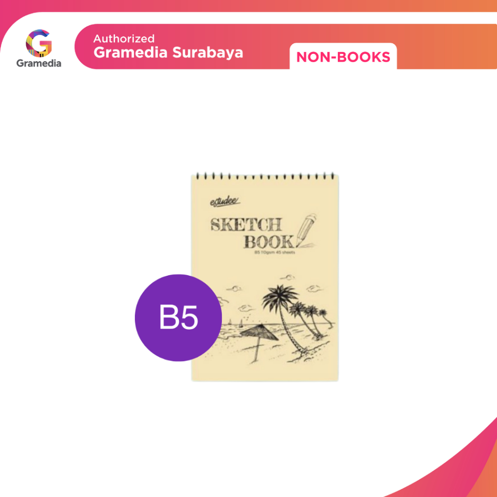 Gramedia Surabaya - ESTUDEE SKETCHBOOK B5 110GSM 45SHT PORTRAIT LEFT RING