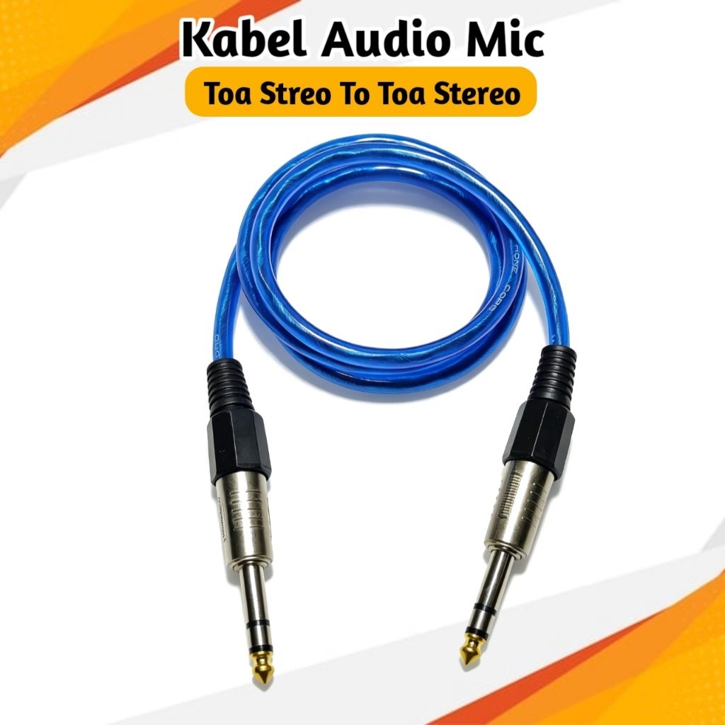 Kabel MIC Jek Akai Toa STEREO To Jek Akai Toa STEREO