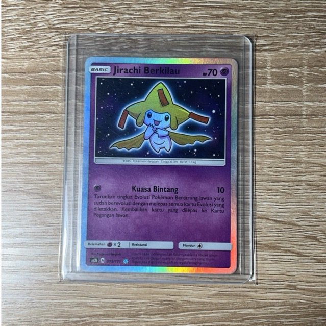 Kartu TCG Pokemon Jirachi Berkilau Indonesia