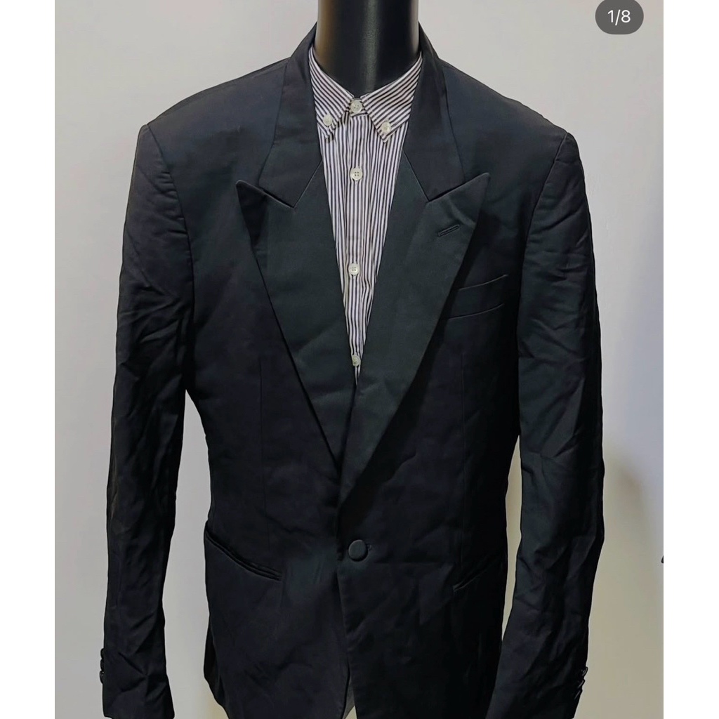 tm lewin blazer  black tuxedo jas casual xl