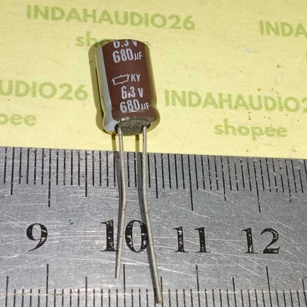 680uf 6v3  6.3v  6,3V  d8X13mm nippon chemicon  elco kapasitor elko capacitor 680uf 6v3  6.3v  6,3V