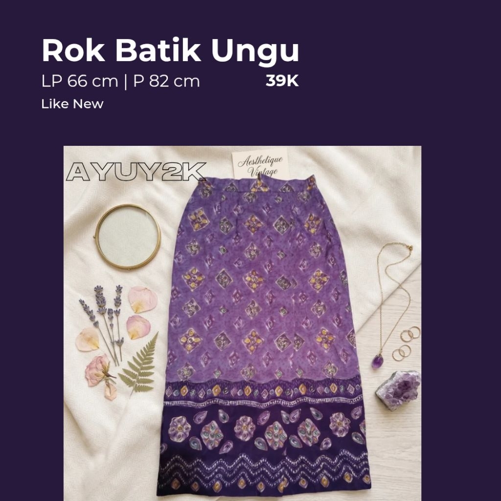 [PREMIUM] PL Rok Batik Jarik Ungu Belum Pernah Pakai