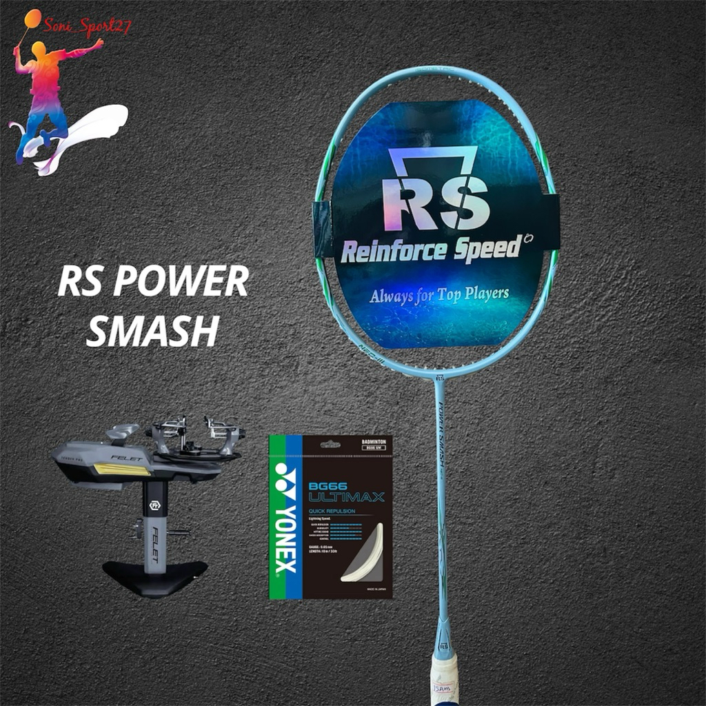 RAKET BADMINTON RS POWER SMASH,POWER RALLY 32LBS