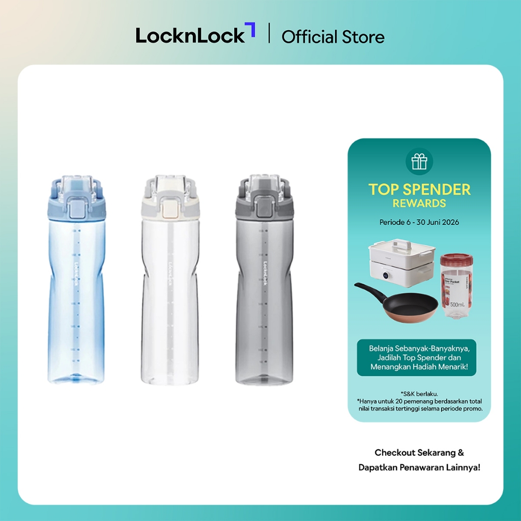 LocknLock Exclusive Botol Minum Grip Sports Bottle Tritan 700ml - ABF797