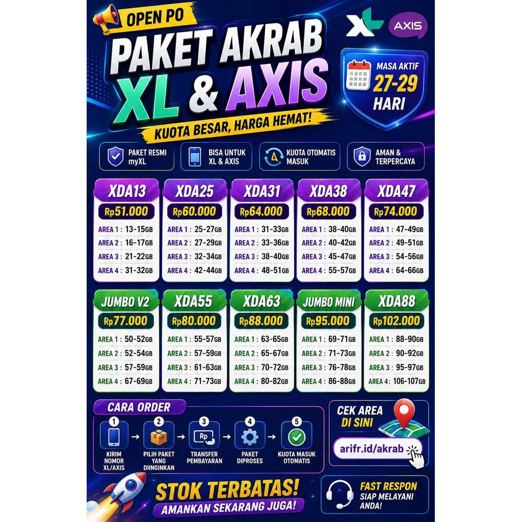 Paket Data XL Axiata Combo Flex Mini Full 24 Jam Nasional