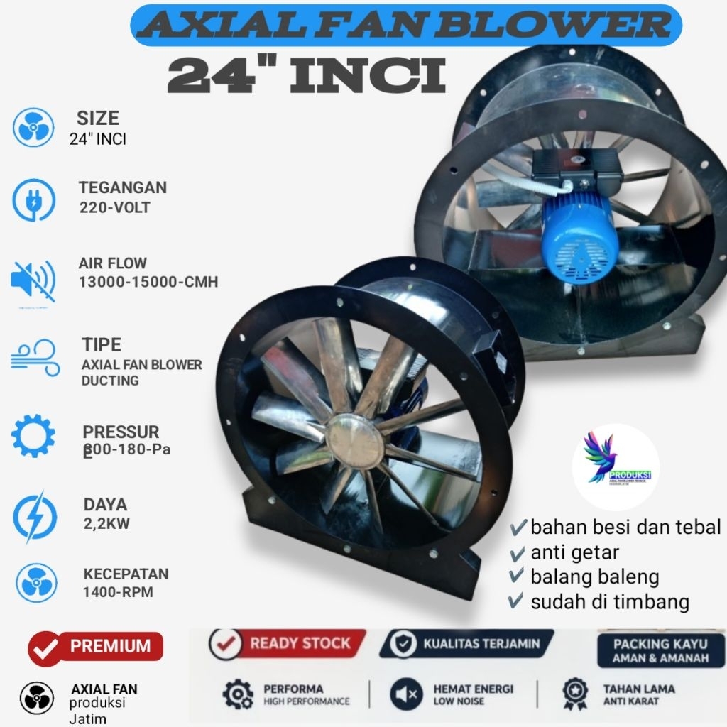 Axial Fan 24 Inch 2.2 Kw 220 Volt AXIAL FAN - Blower Ducting - Blower MBG