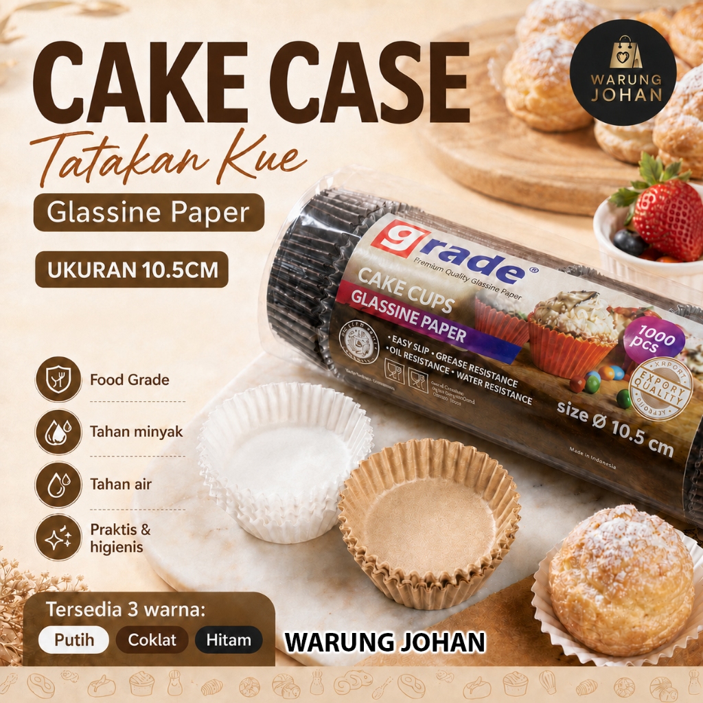 GRADE PAPER Cake Cups 10.5cm, Cake Case 10.5cm / WARUNG JOHAN