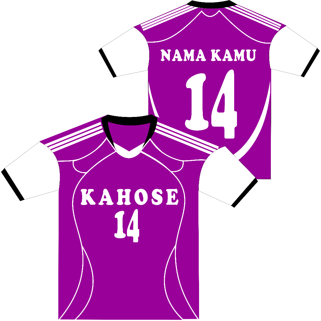 Baju Jersey Voli Putri XL - Atasan Ungu Tua, Nyaman Dipakai