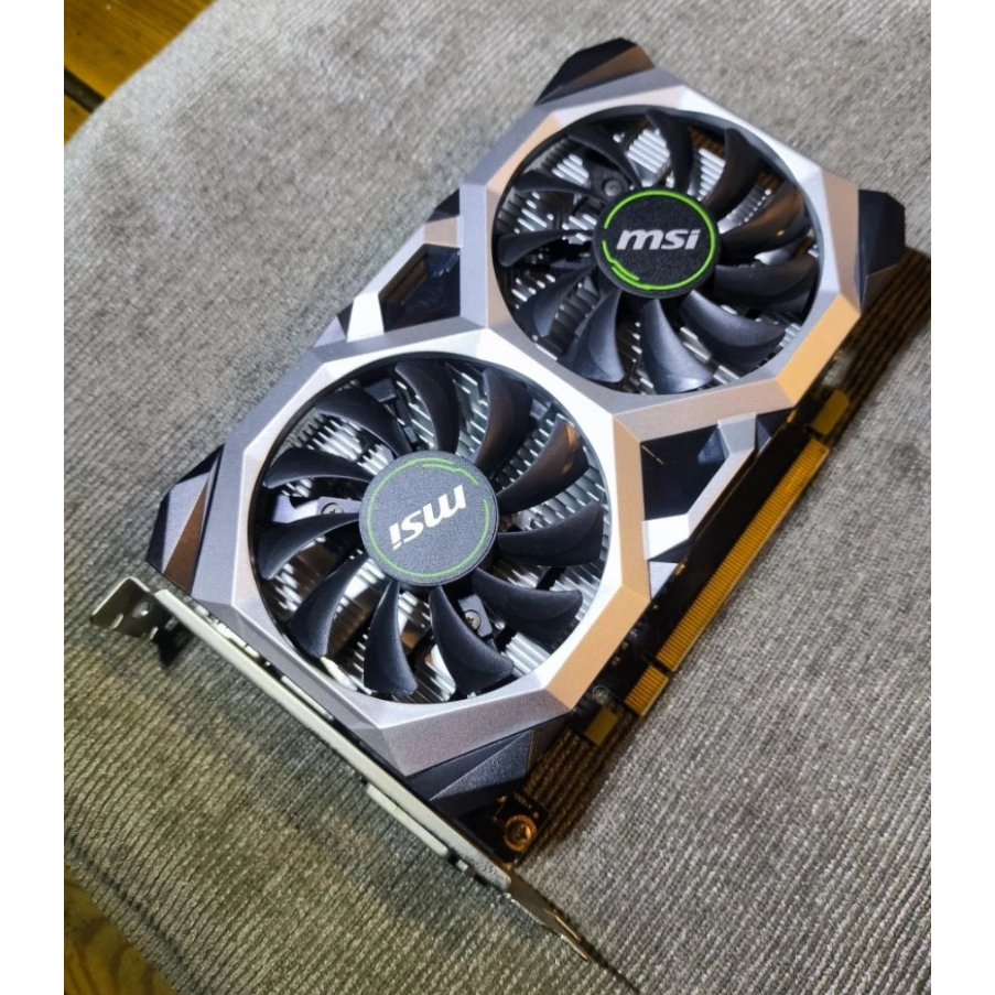 VGA CARD MSI GTX 1650 4GB DDR5 BERGARANSI MULUS LIKE NEW GTX1650 TANPA PIN POWER TAMBAHAN IRIT DAYA 
