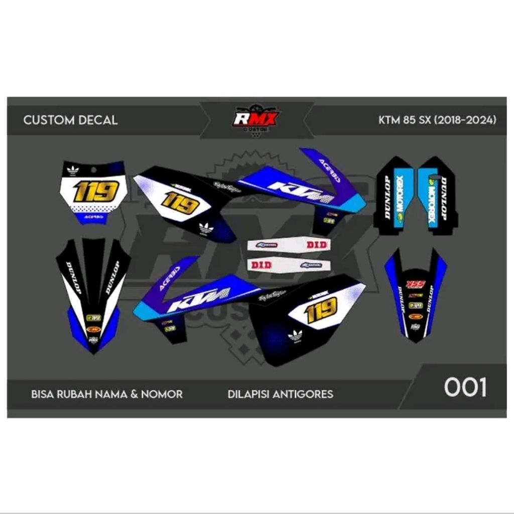 DECALS CUSTOM KLX230 KLX GORDON KLX BF TAMPILAN KEREN