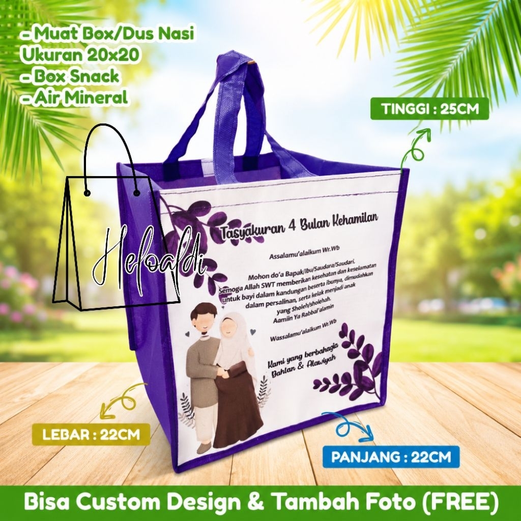 Tas 4 Bulanan Tas 7 Bulanan Tas aqiqoh Tas hajatan Tas khitan Tas custom nama Dan foto