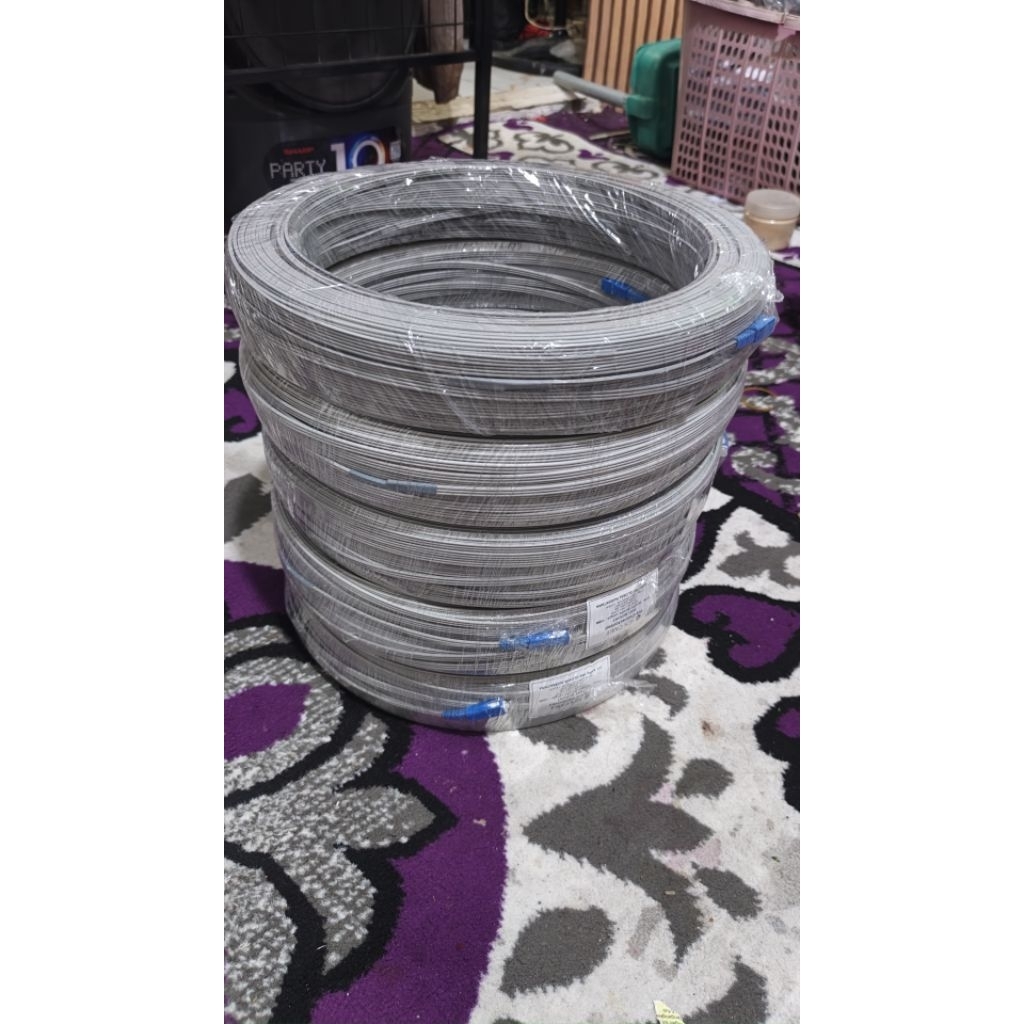 kabel precon 150 meter abu abu 1 core 3 sling spek telkom