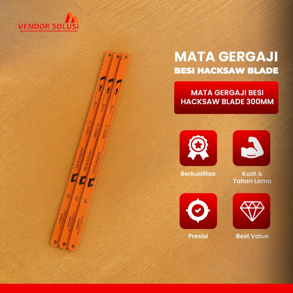 Pisau Gergaji Hacksaw Blade 12 Inch 300mm | Mata Gergaji Besi Hand Saw Hacksaw Blade Tahan Lama