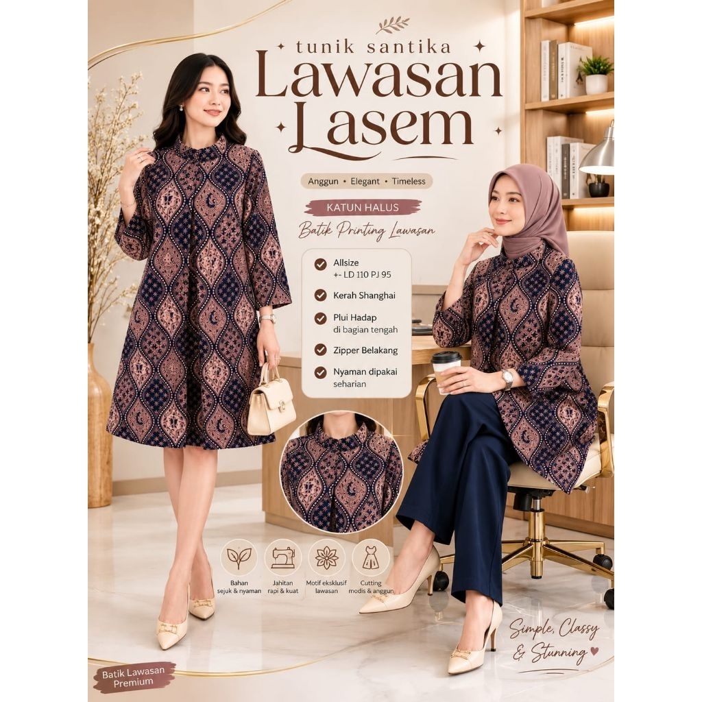 tunik batik lawasan