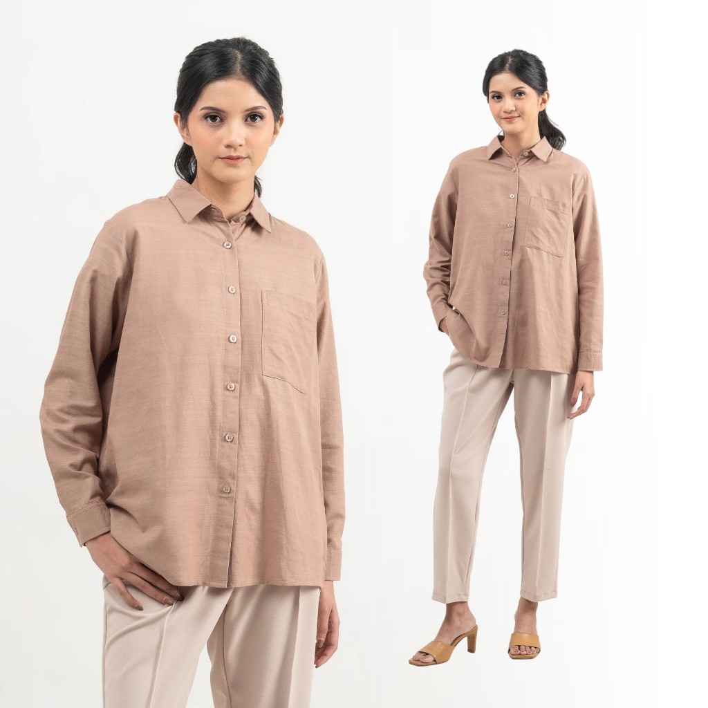 Atala Scarves | Pocket Linen Shirt | Kemeja Wanita